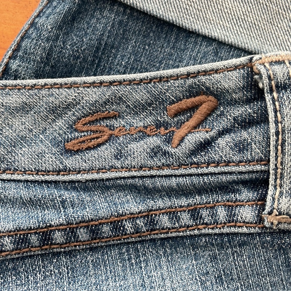Seven7 Knee Length Wide Cuff Jeans - Picture 3 of 5